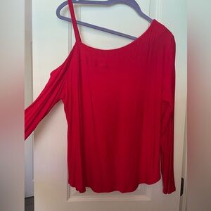 Red one off the shoulder top from New York and Co.